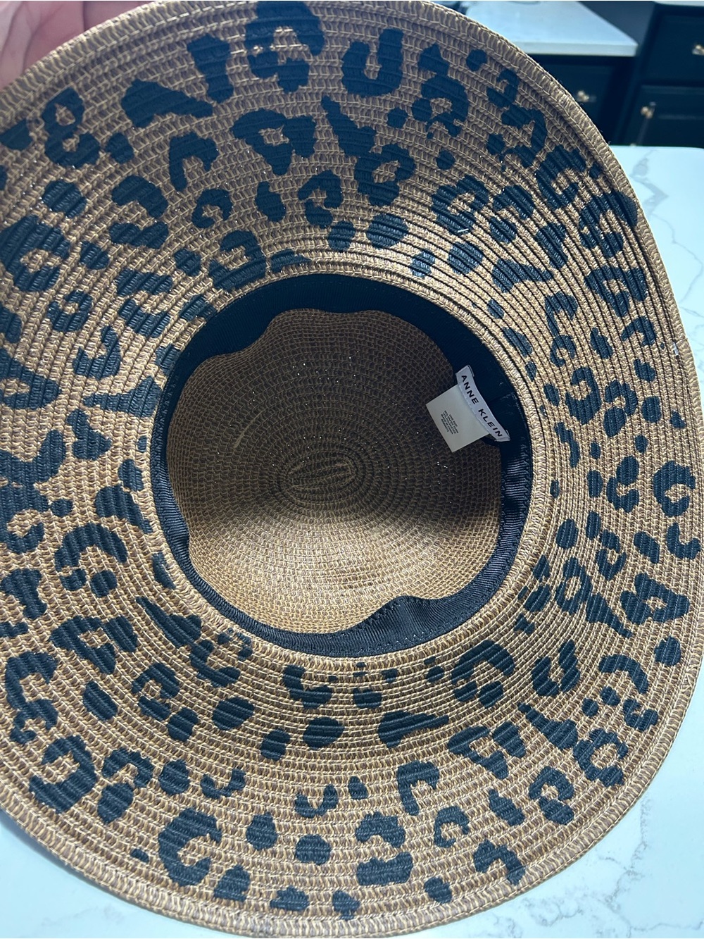 Anne Klein Sunhat With Animal Print Brim - Picture 5 of 8